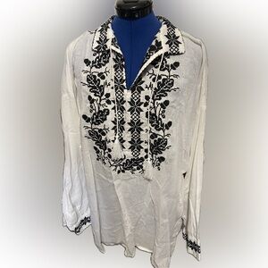 Traditional Romanian Cotton Acorn Shirt